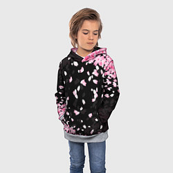 Толстовка-худи детская САКУРА, цвет: 3D-меланж — фото 2