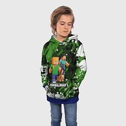 Толстовка-худи детская Minecraft Майнкрафт, цвет: 3D-синий — фото 2