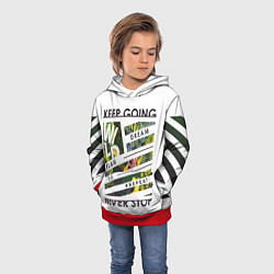 Толстовка-худи детская Off-White: Keep Going, цвет: 3D-красный — фото 2