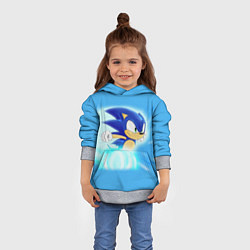 Толстовка-худи детская Sonic, цвет: 3D-меланж — фото 2