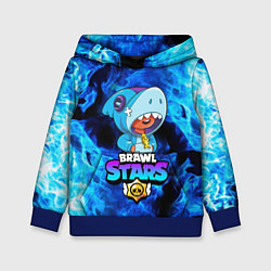 Толстовка-худи детская BRAWL STARS LEON SHARK, цвет: 3D-синий