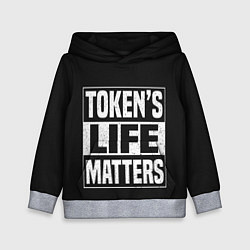 Толстовка-худи детская TOKENS LIFE MATTERS, цвет: 3D-меланж