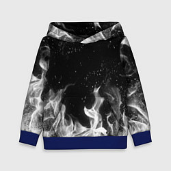 Толстовка-худи детская БЕЛЫЙ ОГОНЬ, цвет: 3D-синий
