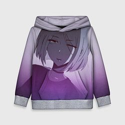 Толстовка-худи детская Аниме, цвет: 3D-меланж