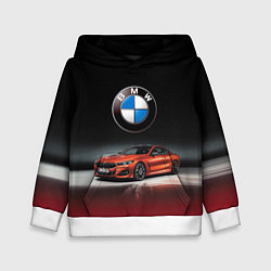 Толстовка-худи детская BMW, цвет: 3D-белый