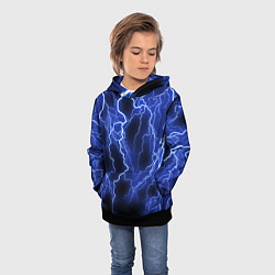 Толстовка-худи детская МОЛНИЯ NEON, цвет: 3D-черный — фото 2