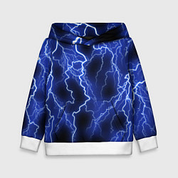 Толстовка-худи детская МОЛНИЯ NEON, цвет: 3D-белый