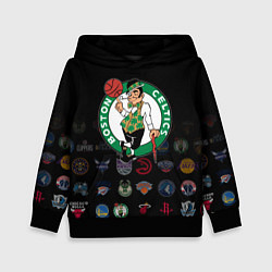 Толстовка-худи детская Boston Celtics 1, цвет: 3D-черный