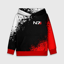 Толстовка-худи детская MASS EFFECT N7, цвет: 3D-красный