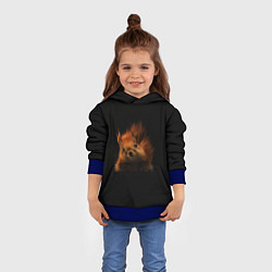 Толстовка-худи детская Белка, цвет: 3D-синий — фото 2