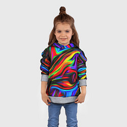 Толстовка-худи детская ABSTRACT, цвет: 3D-меланж — фото 2