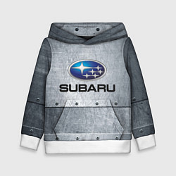 Толстовка-худи детская SUBARU, цвет: 3D-белый