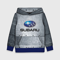 Толстовка-худи детская SUBARU, цвет: 3D-синий