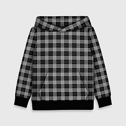 Толстовка-худи детская Шотландка, цвет: 3D-черный