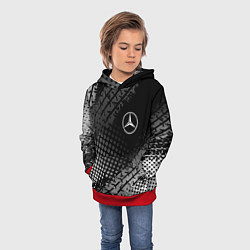 Толстовка-худи детская Mercedes-Benz, цвет: 3D-красный — фото 2