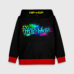 Толстовка-худи детская Hip-Hop, цвет: 3D-красный