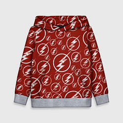 Толстовка-худи детская The Flash Logo Pattern, цвет: 3D-меланж