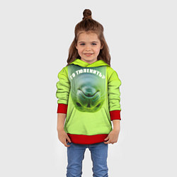 Толстовка-худи детская Го тюленить?, цвет: 3D-красный — фото 2
