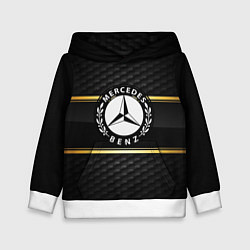 Толстовка-худи детская Mercedes-Benz, цвет: 3D-белый