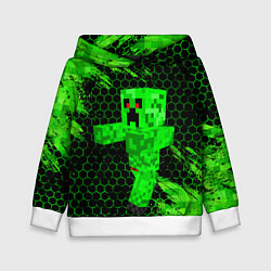 Толстовка-худи детская MINECRAFT CREEPER, цвет: 3D-белый