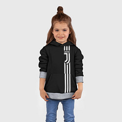 Толстовка-худи детская JUVENTUS, цвет: 3D-меланж — фото 2