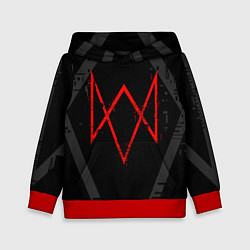 Толстовка-худи детская WATCH DOGS LEGION, цвет: 3D-красный