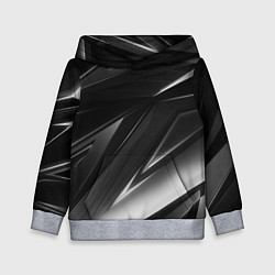 Толстовка-худи детская GEOMETRY STRIPES BLACK & WHITE, цвет: 3D-меланж