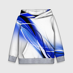 Толстовка-худи детская GEOMETRY STRIPES BLUE, цвет: 3D-меланж