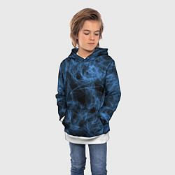 Толстовка-худи детская Синий дым, цвет: 3D-белый — фото 2