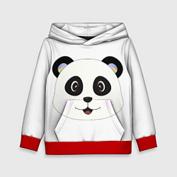 Толстовка-худи детская Panda, цвет: 3D-красный
