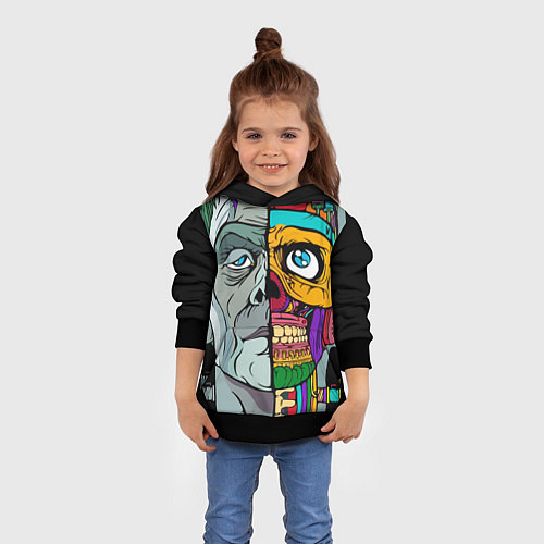 Детская толстовка Франкенштейн / 3D-Черный – фото 4