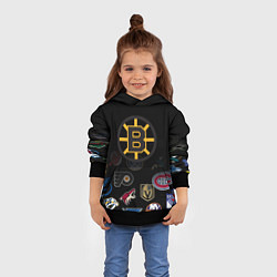 Толстовка-худи детская NHL Boston Bruins Z, цвет: 3D-черный — фото 2