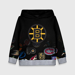 Толстовка-худи детская NHL Boston Bruins Z, цвет: 3D-меланж