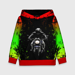 Толстовка-худи детская МОТОЦИКЛЫ, цвет: 3D-красный