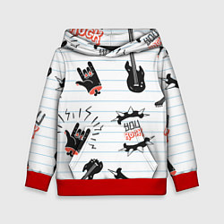 Толстовка-худи детская Ты рокер, цвет: 3D-красный