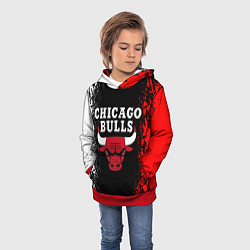 Толстовка-худи детская CHICAGO BULLS, цвет: 3D-красный — фото 2