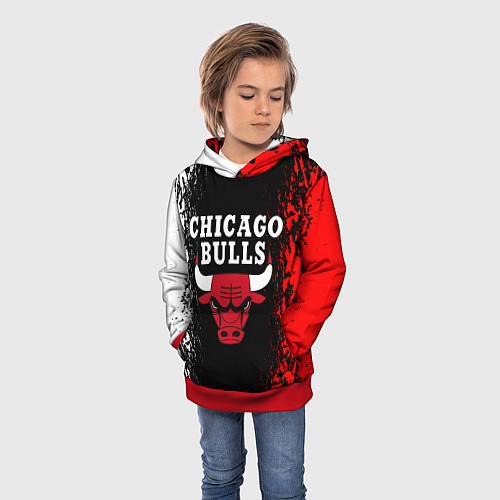Детская толстовка CHICAGO BULLS / 3D-Красный – фото 3