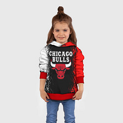 Толстовка-худи детская CHICAGO BULLS, цвет: 3D-красный — фото 2