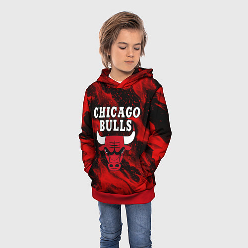 Детская толстовка CHICAGO BULLS / 3D-Красный – фото 3