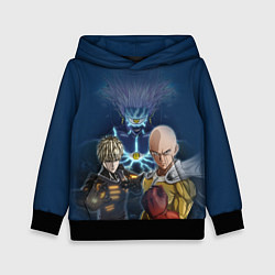 Толстовка-худи детская One Punch Man, цвет: 3D-черный