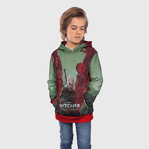 Детская толстовка The Witcher 5-летие / 3D-Красный – фото 3