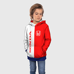 Толстовка-худи детская HONDA, цвет: 3D-синий — фото 2