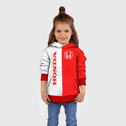 Толстовка-худи детская HONDA, цвет: 3D-красный — фото 2