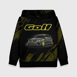 Толстовка-худи детская Volkswagen Golf mk7, цвет: 3D-черный