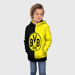 Толстовка-худи детская BORUSSIA, цвет: 3D-черный — фото 2
