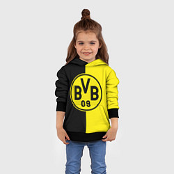 Толстовка-худи детская BORUSSIA, цвет: 3D-черный — фото 2