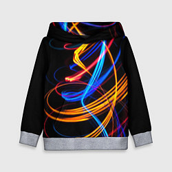 Толстовка-худи детская НЕОНОВЫЙ ДЫМ, цвет: 3D-меланж