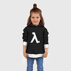 Толстовка-худи детская Half-Life, цвет: 3D-белый — фото 2