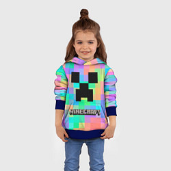 Толстовка-худи детская Minecraft, цвет: 3D-синий — фото 2