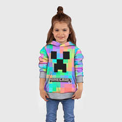 Толстовка-худи детская Minecraft, цвет: 3D-меланж — фото 2